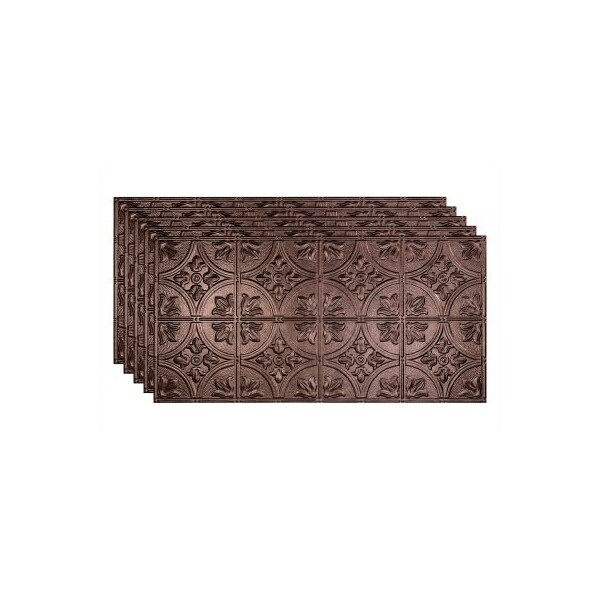 Acoustic Ceiling Products Fasade Traditional Syle No 2 - 48-3/8" x 24-3/8" PVC Glue Up Tile in Smoked Pewter - PG5127 PG5127 - main
